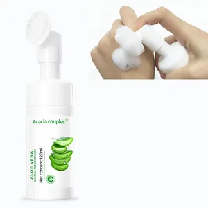 Aloe Vera Exfoliating Face Wash Soft Brush Foaming Facial Cleanser For All Skin Types Acne Men's Face Wash Facial Scrub