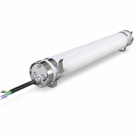 Luminaire LED tubulaire SHIZI anti-intempéries avec diffuseur blanc, embout métallique et fixation par clip – Vente en gros industrielle OEM ODM