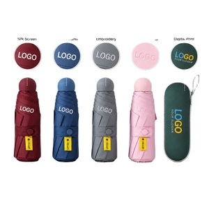Parapluie de poche pliable mini 5 sections, design tendance coloré, protection UV solaire, vente en gros - Product Image 2