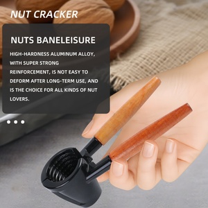 Manual Aluminum Alloy Nutcracker Funnel-Shaped Double-Mouth <b>Sheller</b> Pliers for Walnuts, Almonds & Cashews Kitchen Tool - Product Image 4