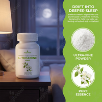AegleWell OEM L-Théanine en poudre, acide aminé naturel, soutien de l'humeur, du stress, de la relaxation et du sommeil, complément alimentaire, usine certifiée GMP