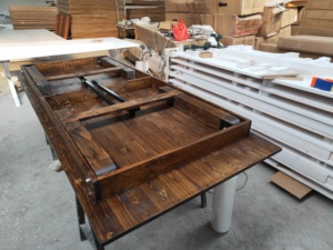 Étagères <span class=keywords><strong>pliantes</strong></span> en vinyle de ferme, de couleur Antique pour arrière-cour, réception de mariage à manger - Product Image 2