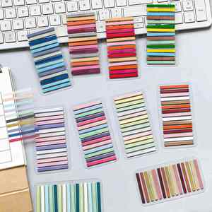 เครื่องเขียนแผ่นบันทึกแบบใสติดด้วยตนเอง 10*5.5 ซม. จัดระเบียบหมวดหมู่เอกสาร 1 ชิ้น หนังสือหมายเลขหน้า ทำเครื่องหมายแบบเหนียว - Product Image 6