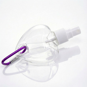 Flacon pulvérisateur en plastique en forme de cœur 30ml 50ml avec porte-clés, <span class=keywords><strong>vide</strong></span>, rechargeable, pour parfum, conteneur de voyage portable - Product Image 2