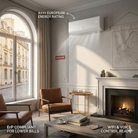 Climatiseur mural R32 3D DC Inverter A+++ Énergie 9000-24000 BTU Refroidissement Chauffage Solaire Contrôlé par application WiFi 220-240V 50Hz