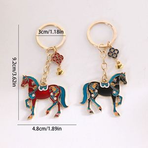 Colgante de Bolsa de Estilo Chino para Parejas, Amuleto de la Fortuna Instantánea, Llavero de Caballo de Doble Cara - Product Image 3