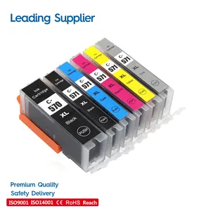 INK-TANK PGI-570XL PGI-570 PGI 570 CLI-571XL CLI-571 571 Color Compatible United Office Ink Cartridge for Canon PIXMA MG5750