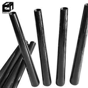 Lightweight High Quality Carbon Fiber Tube Big Size Tapered Tube OEM Tapered Conical Tube Pole
