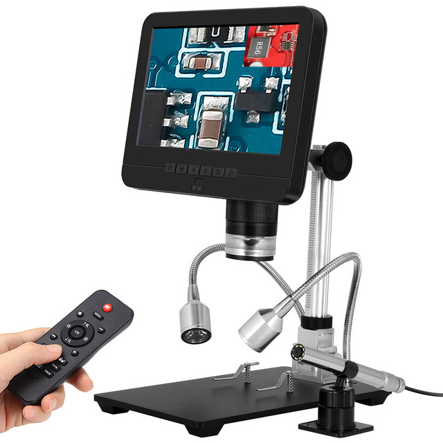 Double Lens With 7-inch Large Screen Digital Microscope and Endoscope Electronic PCB Mobile Phone Repair Welding Tool