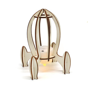 Kit de modelo de cohete de madera para niños, juguete educativo científico, ensamblaje manual, regalo artesanal de aprendizaje STEM - Product Image 1