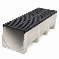 Système de drainage en béton polymère EN1433 avec grille en fonte ductile pour le drainage des routes et allées municipales