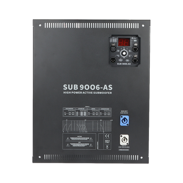 SUB 9006-AS High Power Class D Plate Amplifier 1800 Watts Dual Channel 18" Subwoofer Module Built-in DSP RDNet Variable Low Pass