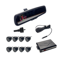 Système universel d'aide au stationnement de voiture Hesida 4 capteurs avec affichage Led Radar de stationnement de recul à LED avec 4 capteurs