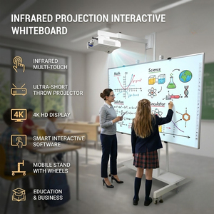 Pizarra Interactiva Inteligente Blanca Multifuncional de 86 Pulgadas con Esmalte, USB, Montable en Pared, Infrarroja, de 40 mm de Grosor para Escuela y Aula - Product Image 5