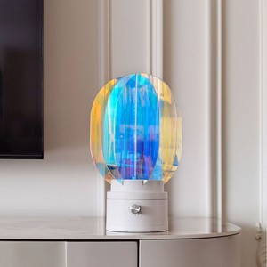Lámpara Nocturna <span class=keywords><strong>Aurora</strong></span> RGB Regulable, Luz de Noche Recargable de 1800 mAh, Proyector de Atmósfera con Ondas de Agua de Cristal para Ayudar a Dormir - Product Image 2