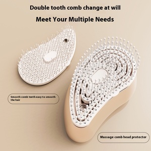 最新電動ヘアケアブラシ：頭皮マッサージ、振動、微粒子ヘアオイルミスト機能付き - Product Image 4