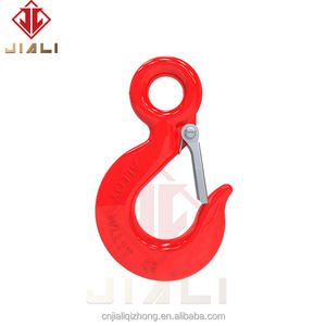 3Ton הרמת להחליק ווים 320C עיניים לגנוב וו פלדת פחמן מזויף מנוף הרמת העין וו עם תפס בטיחות - Product Image 3