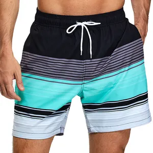 Quick Dry Short Mens Beach Swim Shorts Plus Size Printed Waterproof Swim Trunks Swimming Bathing Suits 100% Polyester For Men