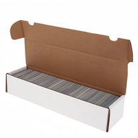 Boîte de rangement en carton ondulé blanc en vrac pour jeux de cartes TCG/Magic/Mtg, cartes de basket-ball, cartes à collectionner