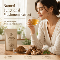 LongBio Extracto de Hongo Shiitake en Polvo (Lentinus Edodes) Cuerpo Fructífero Extraído con Agua Caliente 30% Polisacáridos Grado Alimenticio