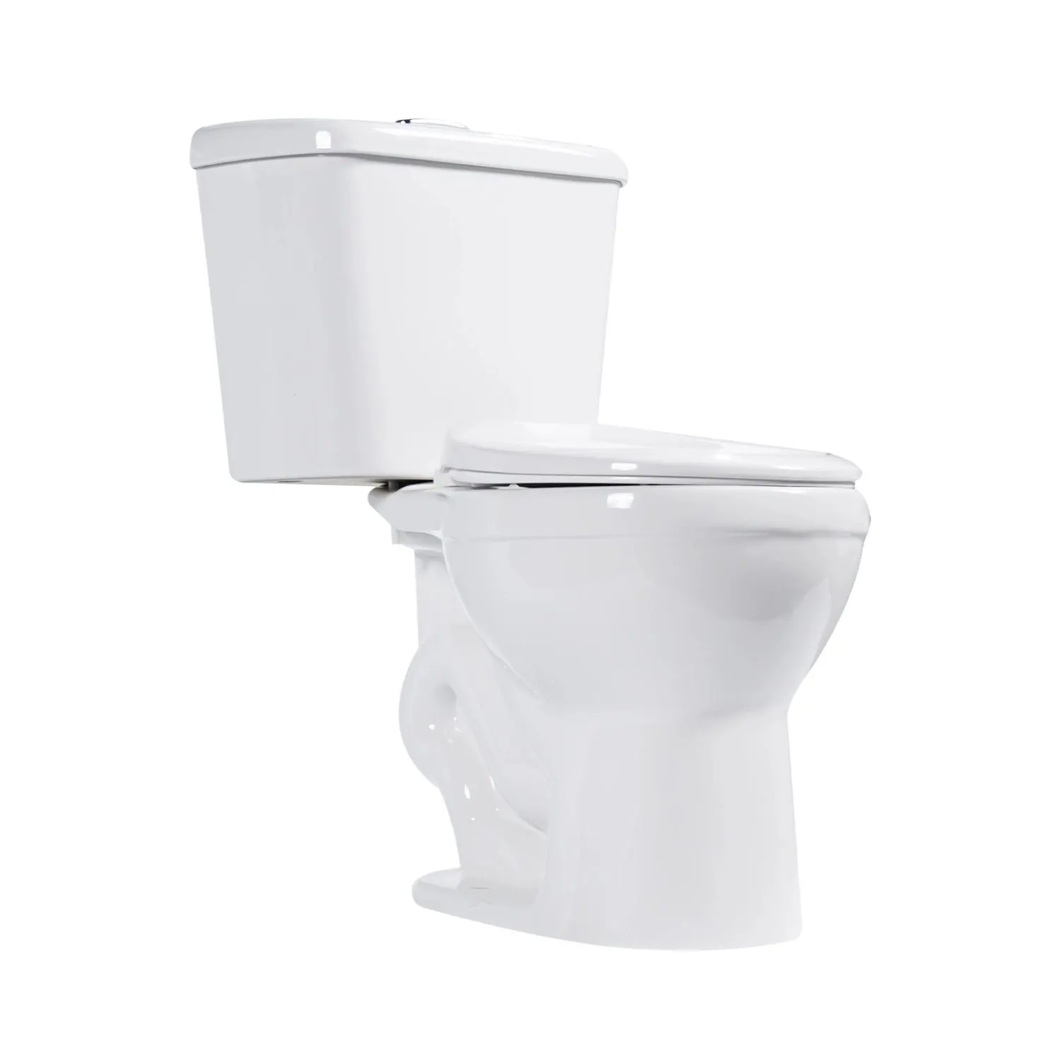 क्यूपीसी प्रमाणित टू-पीस शौचालय, एडीए पानी की बचत करने वाला शौचालय, आधुनिक डिजाइन 12 इंच रफिंग-इन शौचालय गोल आकार के कटोरे के साथ