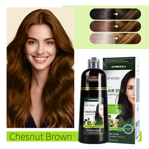 Tinte Permanente para el Cabello con Etiqueta Privada Personalizada, Sin Amoníaco, a Base de Hierbas y Ginseng, 3 en 1, Champú Natural para Teñir el Cabello de Negro - Product Image 2