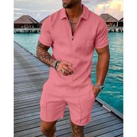 Vêtements d'été à la mode pour hommes T-shirts imprimés décontractés Shorts Ensemble deux pièces Shorts d'été pour hommes