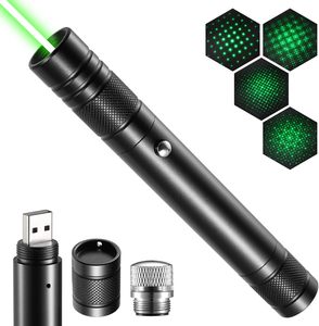 Pointeur laser vert professionnel série 303 532 nm avec projection d'étoiles et verrouillage de sécurité |   Système de chargeur multi-batteries inclus - Product Image 1