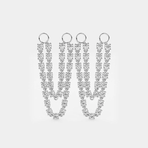 ต่างหูเพชรทรงกลม 1 3/4 กะรัต เพชรเลี้ยงในห้องปฏิบัติการ ดีไซน์หรูหราทันสมัยสำหรับผู้หญิง เครื่องประดับแฟชั่นสุดหรู - Product Image 3