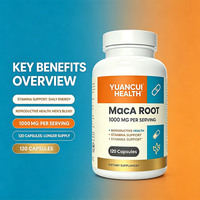 Capsules de racine de Maca de notre usine GMP – Mélange de Maca noire, rouge et jaune pour le bien-être physique et le soutien nutritionnel – Vente en gros OEM/ODM