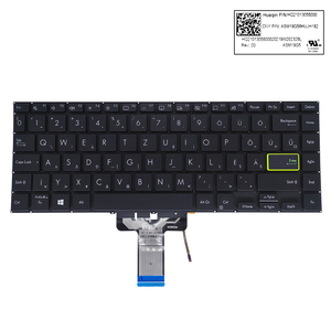 Hu คีย์บอร์ดแล็ปท็อปแบ็คไลท์ฮังการีสำหรับ <span class=keywords><strong>Asus</strong></span> <span class=keywords><strong>VivoBook</strong></span> พลิก<span class=keywords><strong>14</strong></span> TP470EA แป้นพิมพ์ TP420IA TP420 <span class=keywords><strong>TM420</strong></span>คีย์ป้อนที่มีขอบสีเหลือง - Product Image 1