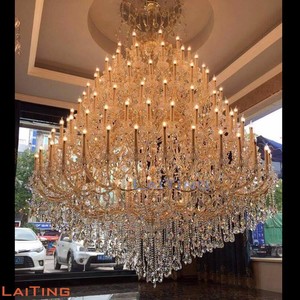 Candelabro de cristal grande personalizado, iluminación de decoración de vestíbulo de hotel, interior, estilo moderno, precio barato de fábrica para proyecto - Product Image 3