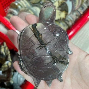 Venta al por mayor: Novedad - Cristal curativo artesanal de <span class=keywords><strong>jaspe</strong></span> con forma de <span class=keywords><strong>tortuga</strong></span> fósil nacional tallada, ideal para decoración. - Product Image 4