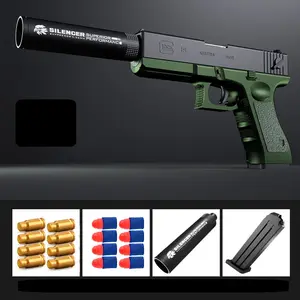 Pistola de balas blandas Unisex G18, pistola de eyección de carcasa de plástico para niños