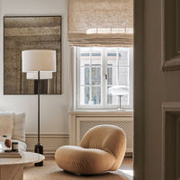Persianas Romanas Modernas con Textura, Cortinas Opacas Personalizables para el Hogar y Hoteles, Cortinas Estampadas con Cuerda Decorativa para Sala de Estar