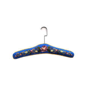 Hoa nhung đen vải needlepoint áo móc áo thanh lịch lưu trữ quần áo móc áo cho tủ quần áo cửa hàng hoặc khách sạn - Product Image 6