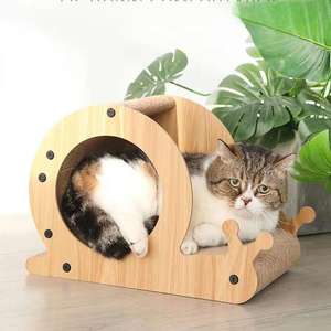 Kucing Scratcher santai kardus kursi goresan kucing tidur kardus untuk kucing dalam ruangan - Product Image 5