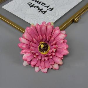 Fornitura alla rinfusa di seta margherita fiore artificiale 10cm Gerbera composizione floreale singole teste di Gerbera margherita - Product Image 4