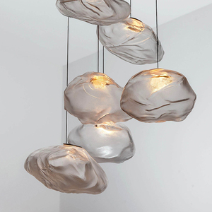 Lampadario Moderno in Vetro Artistico AB per Interni, Design Unico e Combinabile Liberamente, per Casa e Hotel - Product Image 1