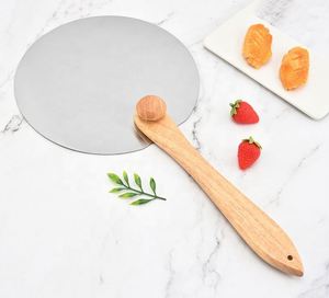Folding Sustainable Stainless Steel Pizza Spatula With Wooden Handle for Oven and <b>Baking</b> Use - Product Image 4