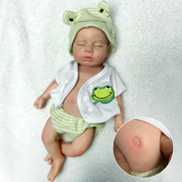 Poupées reborn de 13 pouces en silicone, corps entier, filles réalistes, peintes à la main, jouet doux pour enfants