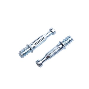 Vis TAX 2 en 1 M6x32.5 en acier au carbone galvanisé, tête cylindrique, empreinte cruciforme, filetage partiel, pour meubles de panneaux - Product Image 4