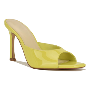 Sandalias de Tacón Alto Tipo Mule con Punta Abierta para Mujer, de Charol, Estilo Slip-on, para Fiestas y Uso Diario - Product Image 5