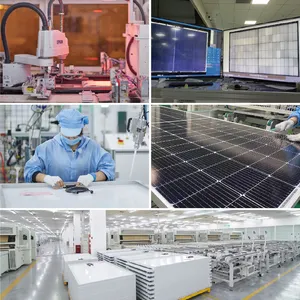 Sunpal Panel surya Pv terbaik stok Jerman 610W 620W Panel surya Mono lini produksi penuh industri