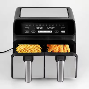 Freidora de Aire Doble para el Hogar y Fiestas, OEM, Saludable, Redonda, de Acero al Carbono, Sin Aceite, 8L 10L - Product Image 5