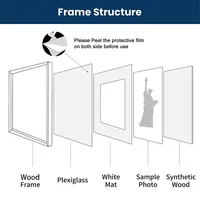 11x17 tampilan bingkai Poster hitam gambar bingkai 8x12 dengan alas atau 11x17 tanpa alas