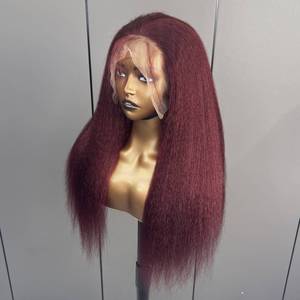 Parrucca in Capelli Umani 100% con Frontale in Pizzo <span class=keywords><strong>13</strong></span>*4 Annodato a Mano, Liscio Crespo, Ottimo Regalo per Donne, Colore Pizzo Trasparente - Product Image 4