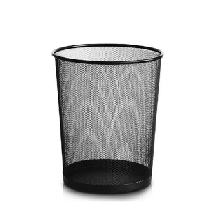 Anti-Rust Round Open Top Metal Mesh 12L Trash Can with Eco-Friendly Design for Kitchen Bathroom Indoor/Outdoor Use - Product Image 1