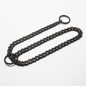 Collare per Cani, Collare a Catena in Acciaio Inox Nero per Addestramento, Collare a Catena Forte Tipo P per Cani - Product Image 2