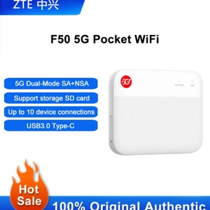 เราเตอร์พกพา ZTE 5G Pocket UFi F50 Mini WiFi แบบปลดล็อค รองรับ Dual Band 1.6Gbps USB 3.0 Type-C 4G LTE Cat15 SA/NSA 5G ฮอตสปอตมือถือแบบพกพา - Product Image 4